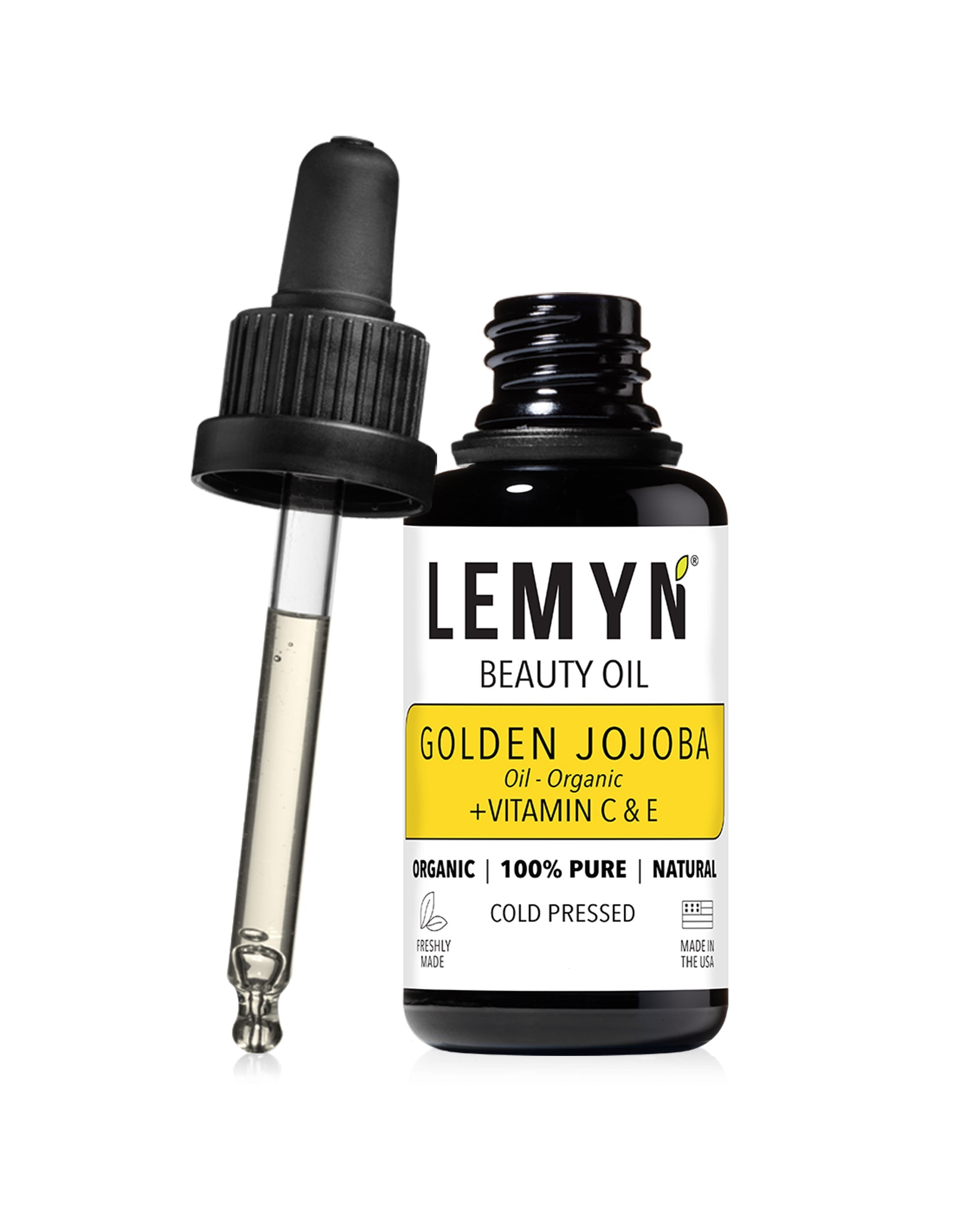 Golden Jojoba Face Oil | Vitamin C &amp; E Supercharged | Freshly Made | Organic AMZ