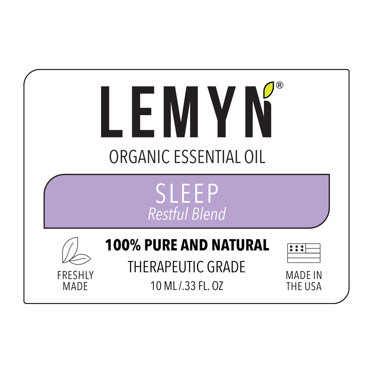 Sleep - Organic Essential Oil Blend Elixir for Restful Sleep and Relaxation Undiluted 100% Pure